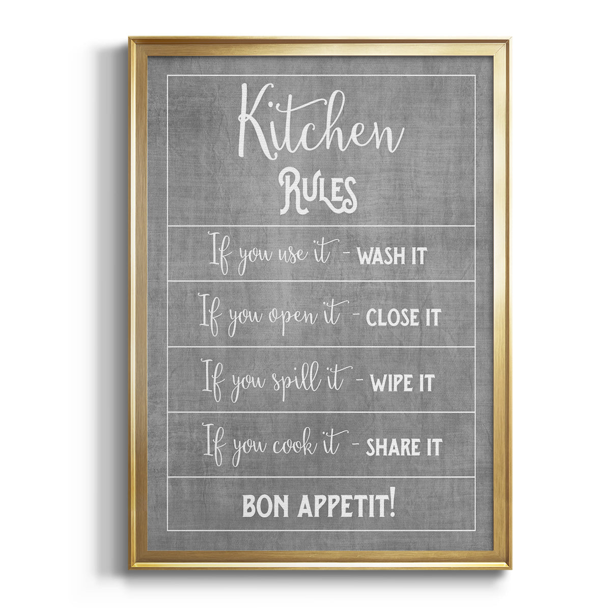 Bon Appetit - Modern Framed Canvas Print