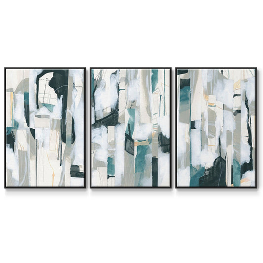 Sea Cavern Strata I - Floater Framed Canvas Set