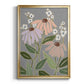 Woodblock Floral I - Modern Framed Canvas Print