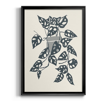 Growing Leaves II - Modern Framed Canvas Print