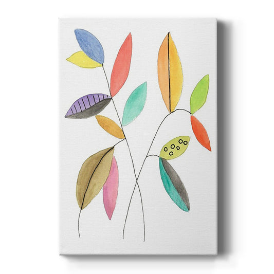 Color Pop Leaves IV - Canvas Art Print