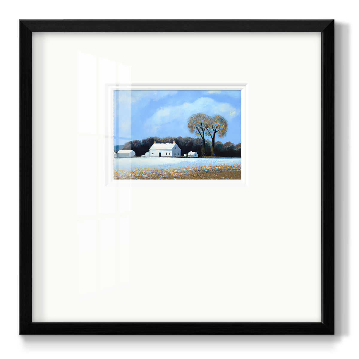 Haverst Barn - Double Matboard Framed Print