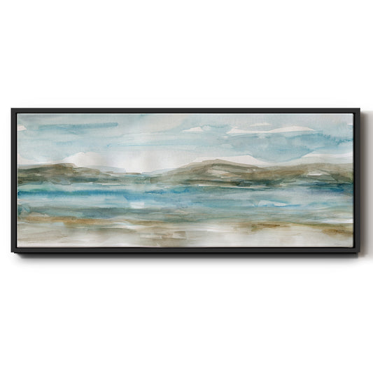 Peaceful Beach I - Floater Framed Canvas Print