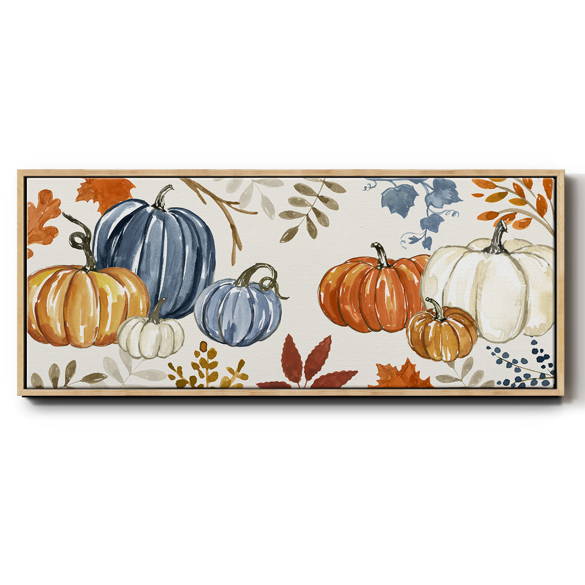 Autumn Pumpkins - Floater Framed Canvas Print