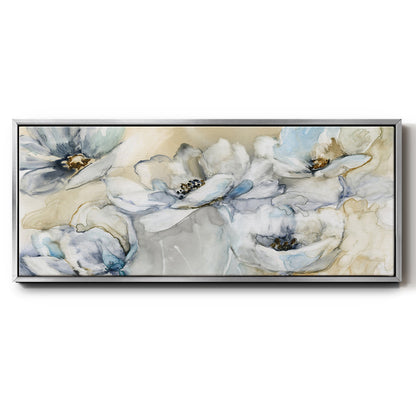 Soft Blooms - Floater Framed Canvas Print