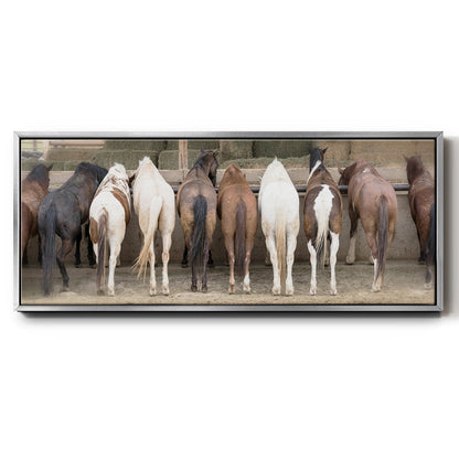 Haystack Happy - Floater Framed Canvas Print