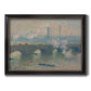 Waterloo Bridge, Gray Day - Ornate Framed Canvas Print