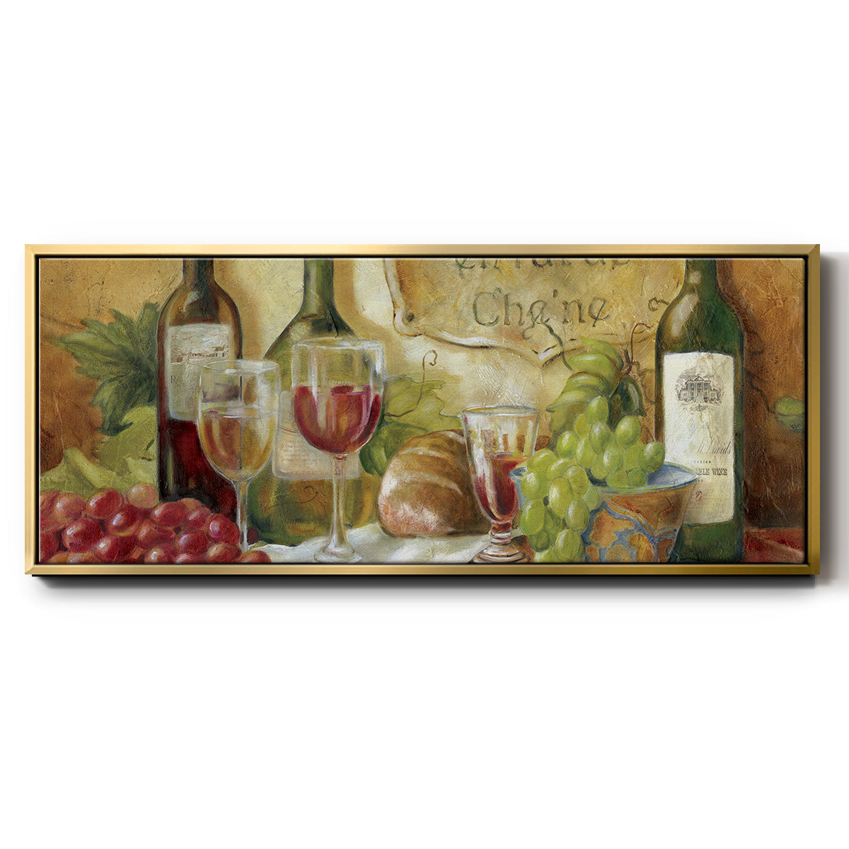 Aged Oak - Floater Framed Canvas Print