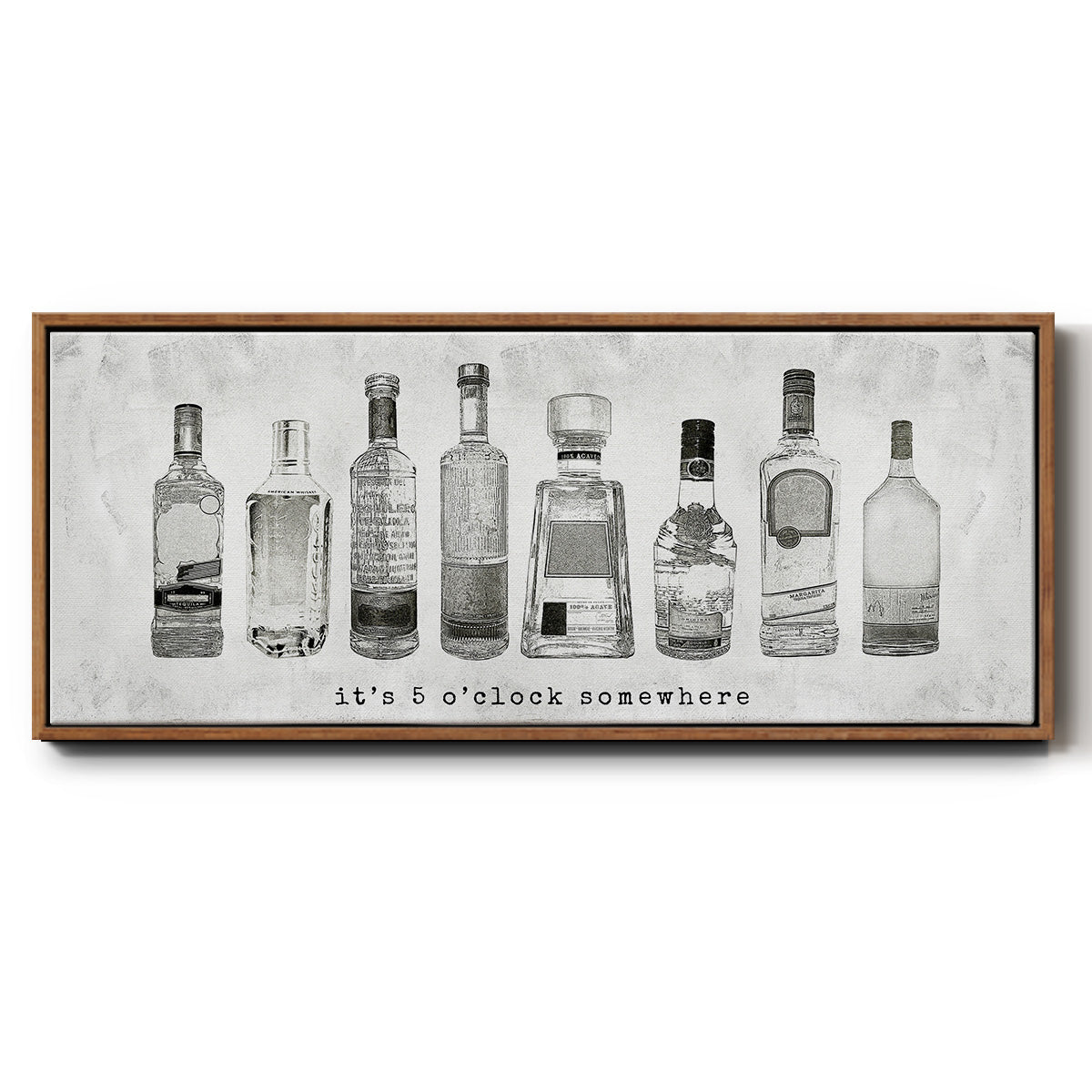 5 O'Clock Somewhere - Floater Framed Canvas Print