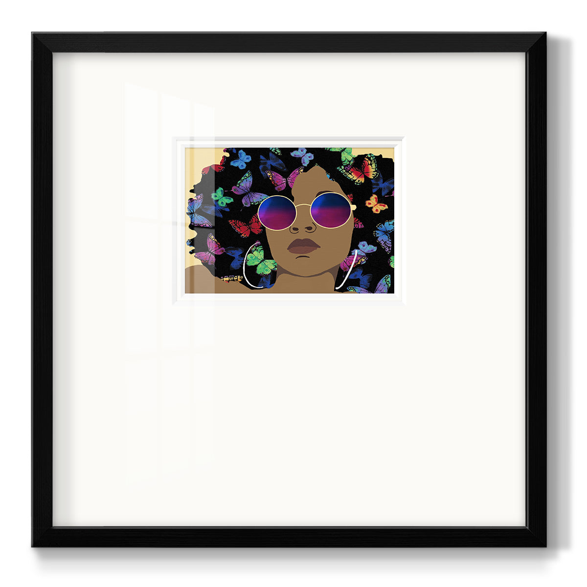 Butterfly Diva I Premium Framed Print Double Matboard