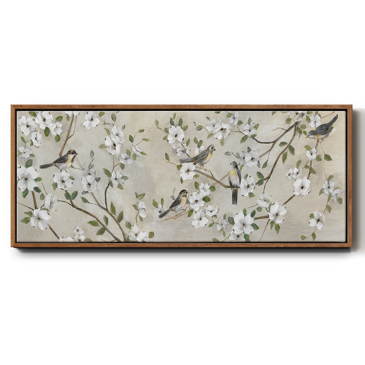 Flocking Together - Floater Framed Canvas Print
