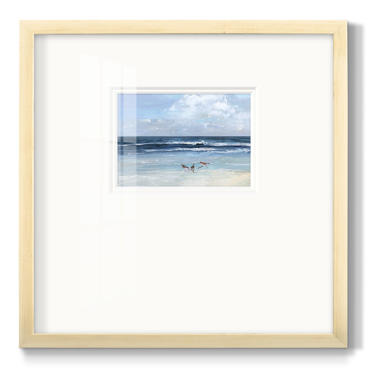 Beach Trio Premium Framed Print Double Matboard