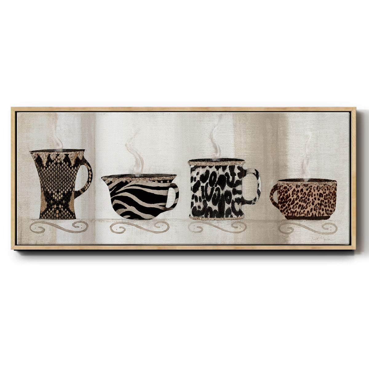 Coffee Skins II - Floater Framed Canvas Print