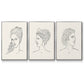Greek Busts I - Floater Framed Canvas Set