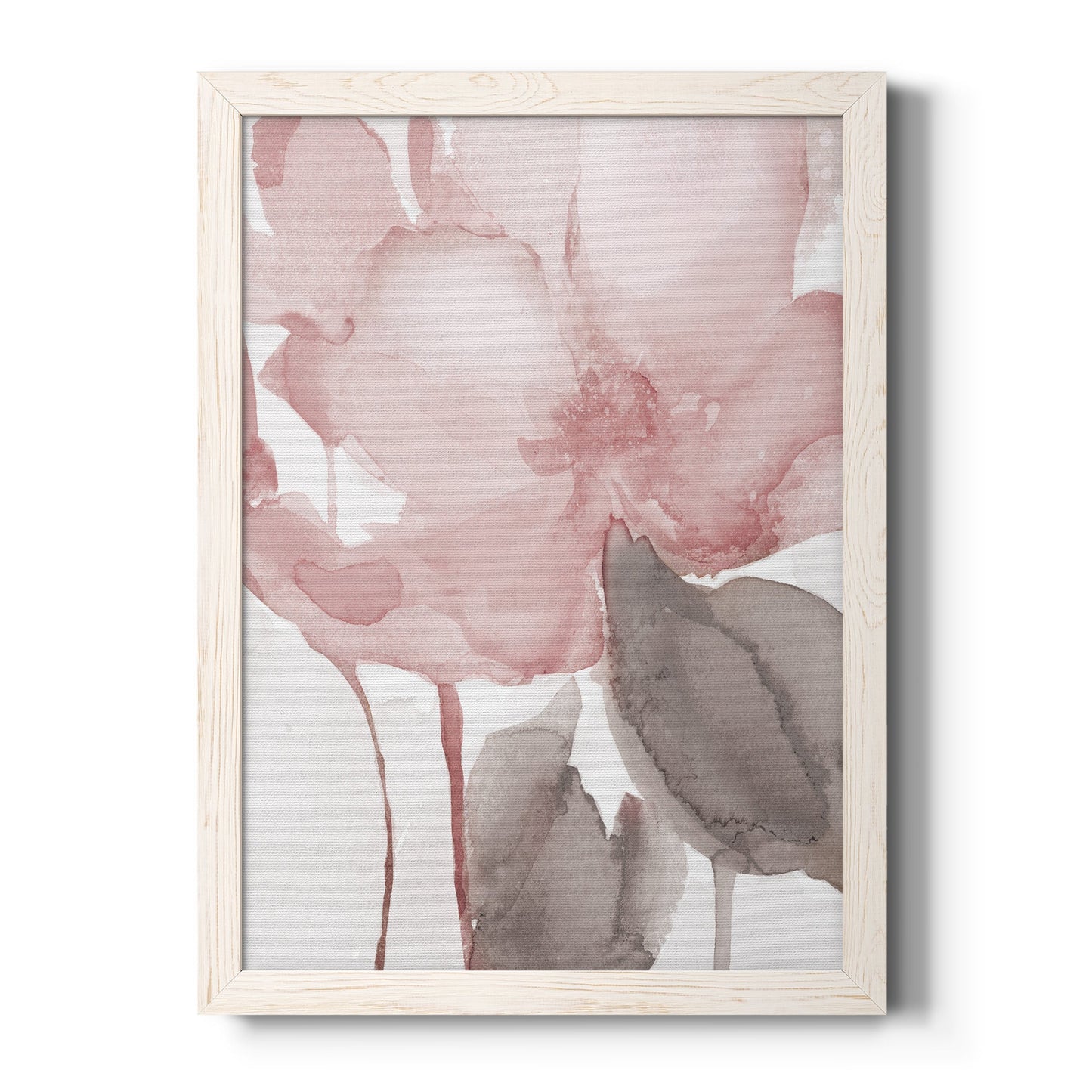 Blush Bloom II - Barnwood Framed Canvas Print