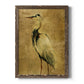 Gold Crane at Dusk II - Barnwood Framed Canvas Print
