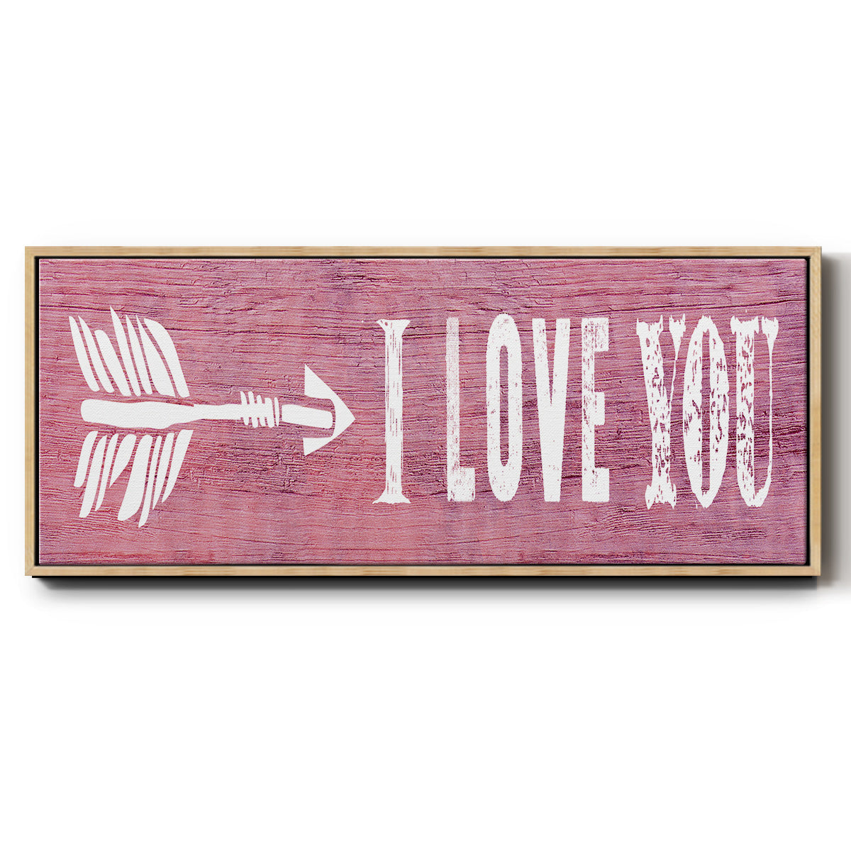 I Love You - Floater Framed Canvas Print