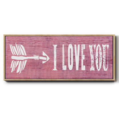 I Love You - Floater Framed Canvas Print