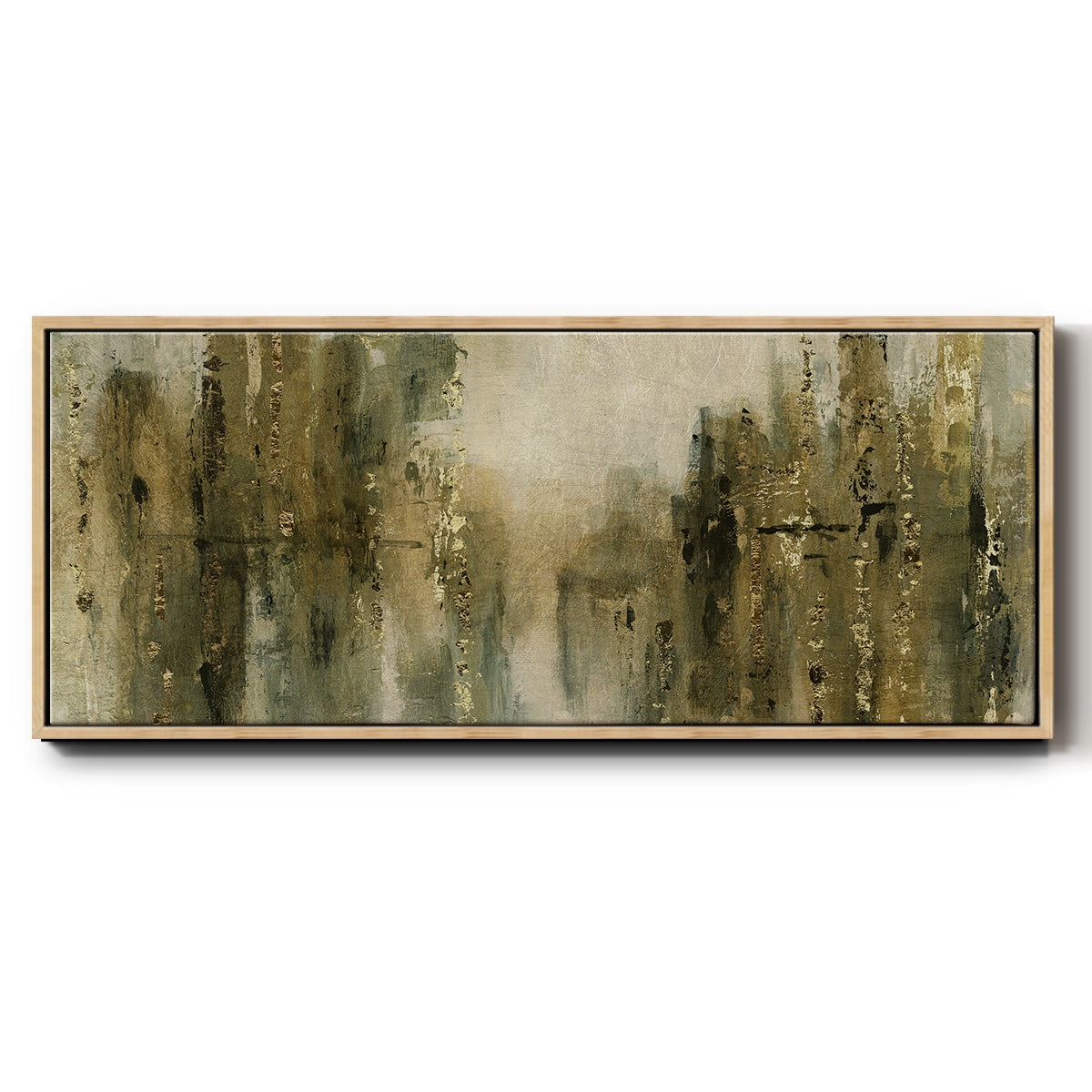 Gold City Shine - Floater Framed Canvas Print