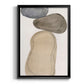 River Rocks Contour I - Modern Framed Canvas Print