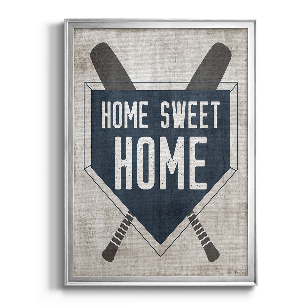 Home Sweet Home Base - Modern Framed Canvas Print