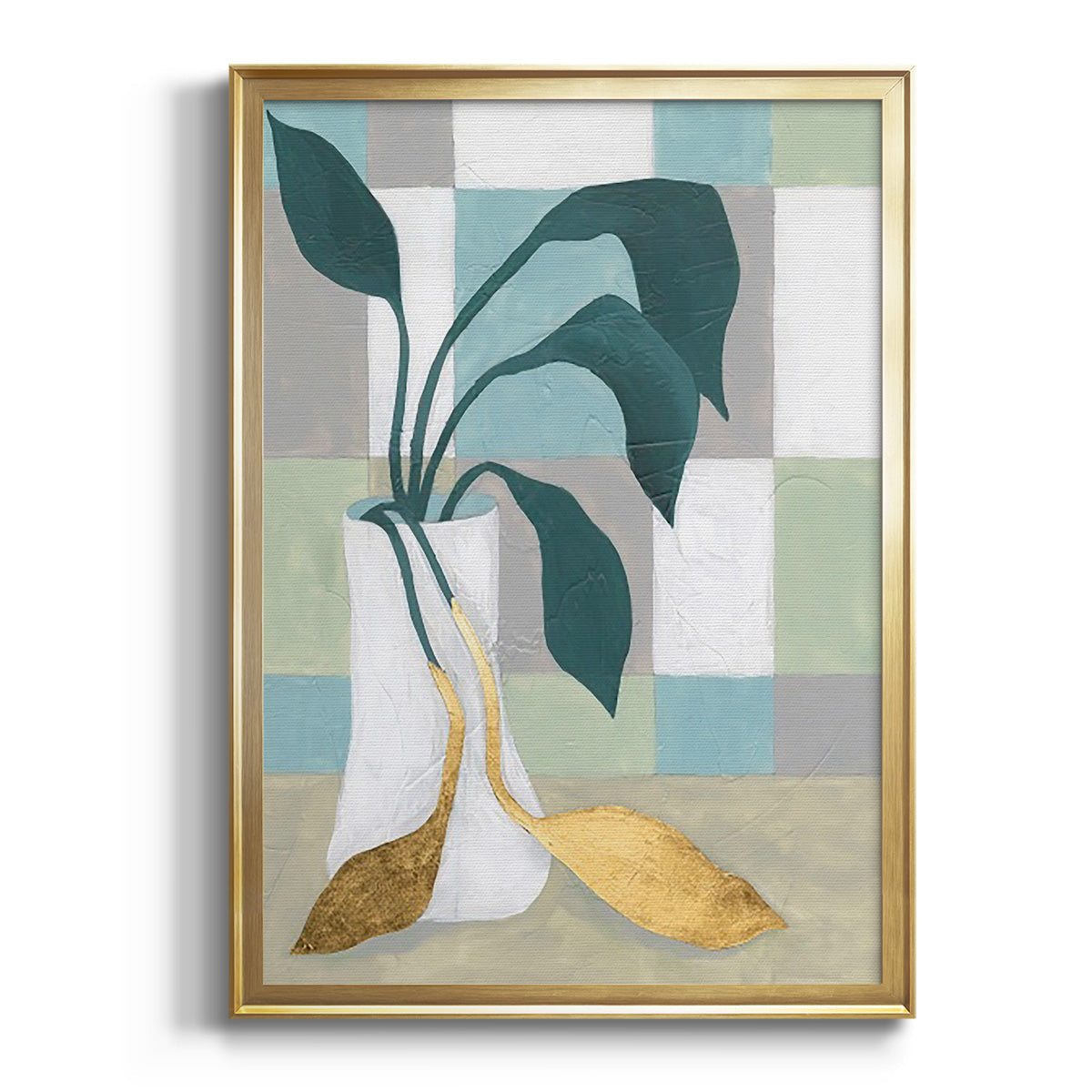 Plant Vased II - Modern Framed Canvas Print