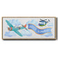 Soar Airplane - Floater Framed Canvas Print
