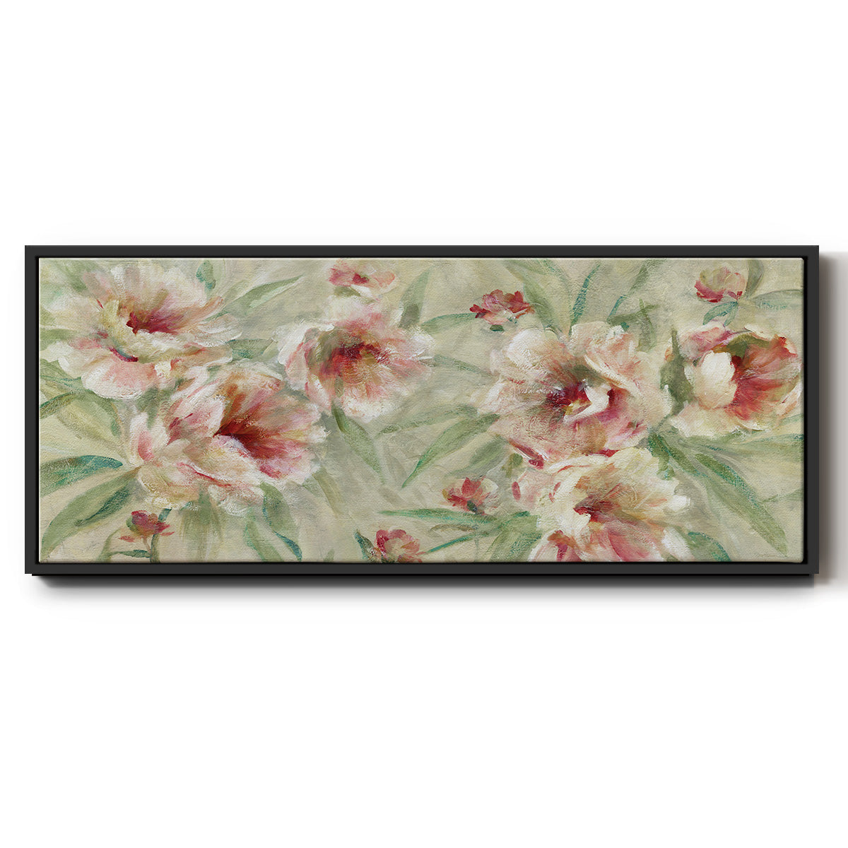 Peony Pleasure - Floater Framed Canvas Print