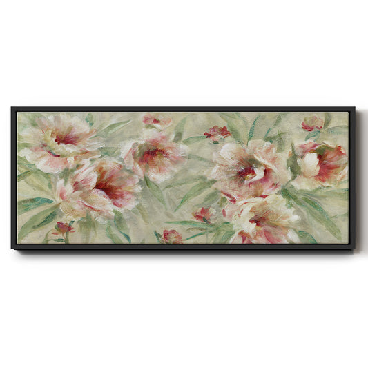 Peony Pleasure - Floater Framed Canvas Print