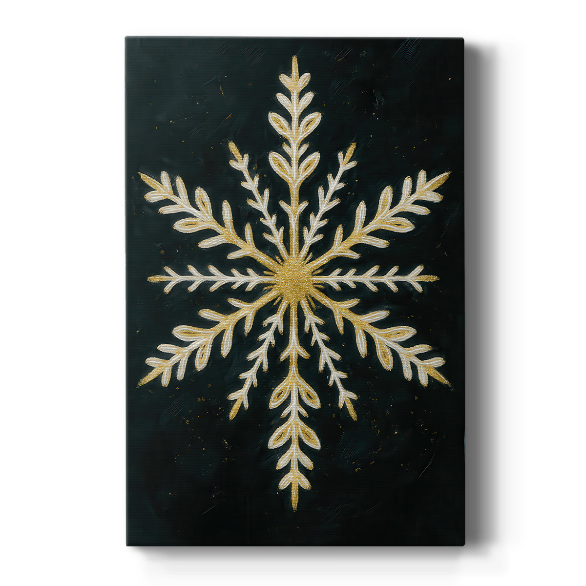 Pale Winter Garland of Cottage - Canvas Art Print