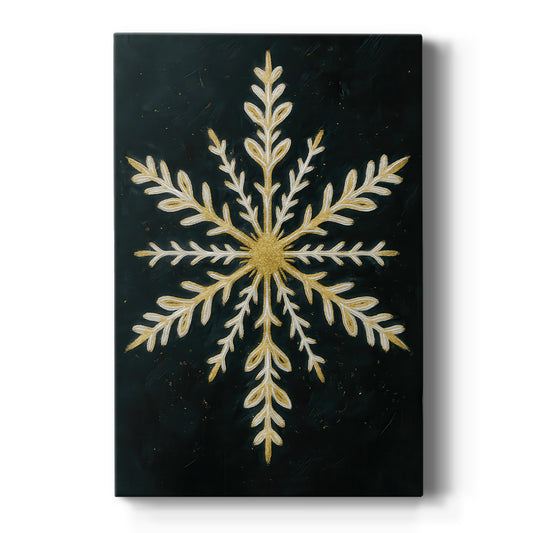 Pale Winter Garland of Cottage - Canvas Art Print