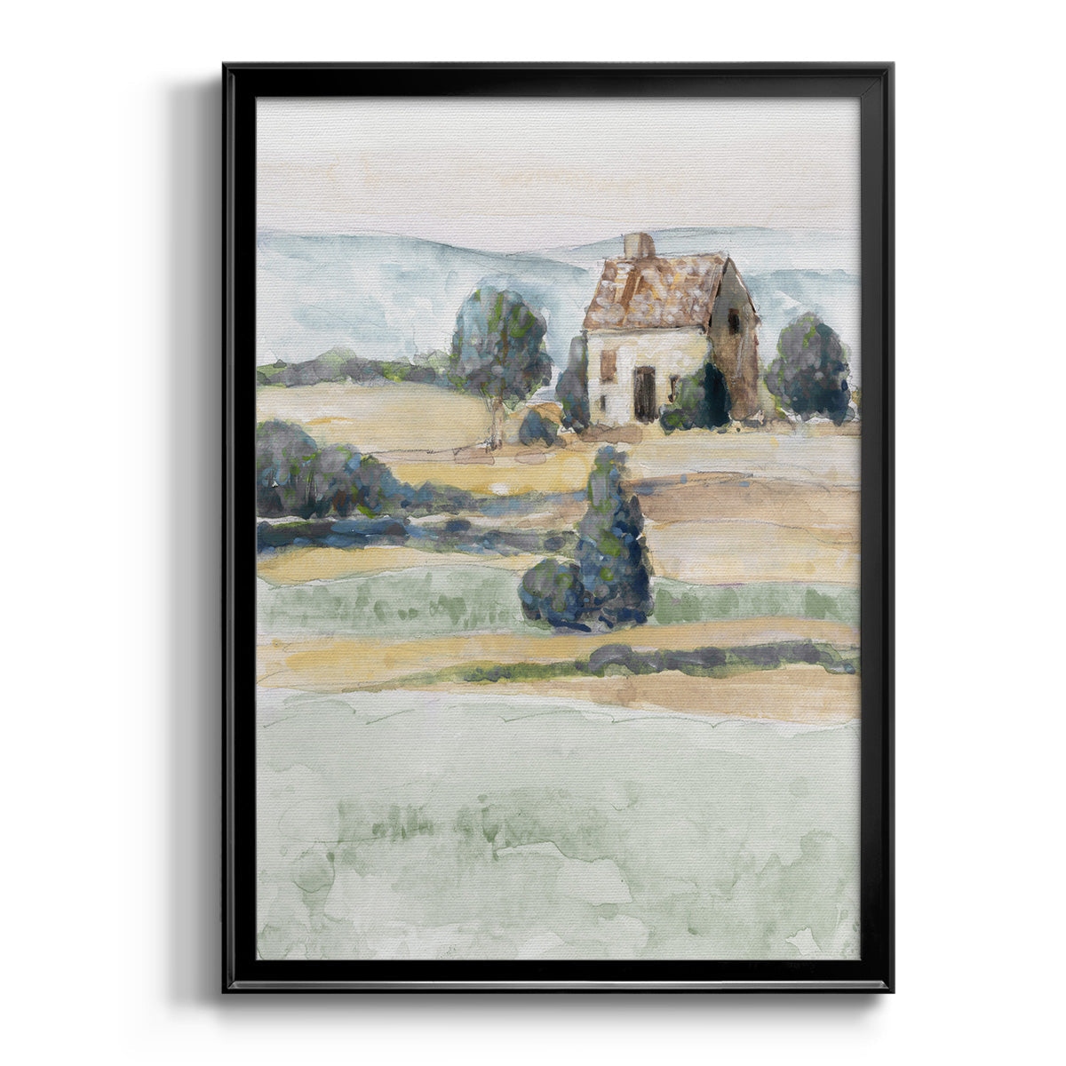 On the Countryside II - Modern Framed Canvas Print