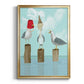 Silly Seagulls - Modern Framed Canvas Print