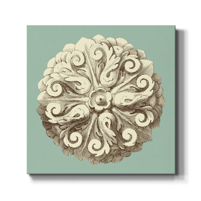 CKd Celadon&Mocha Rosette II (NC) - Canvas Art Print