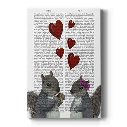 Squirrel Love - Canvas Art Print