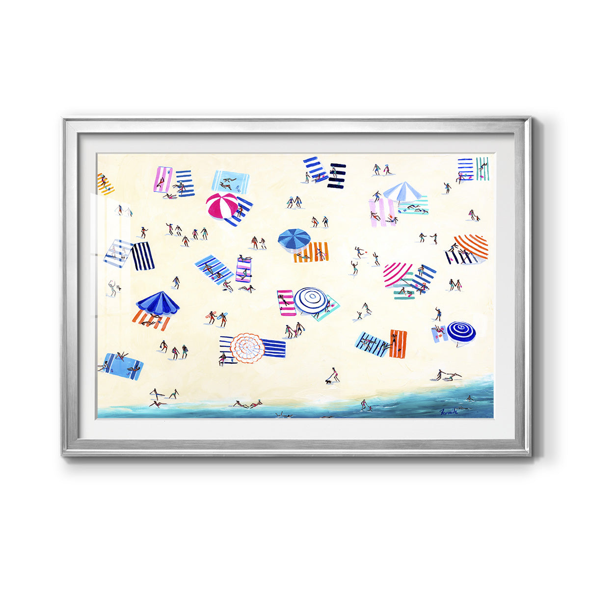 Colorful Beach Premium Framed Print - Ready to Hang