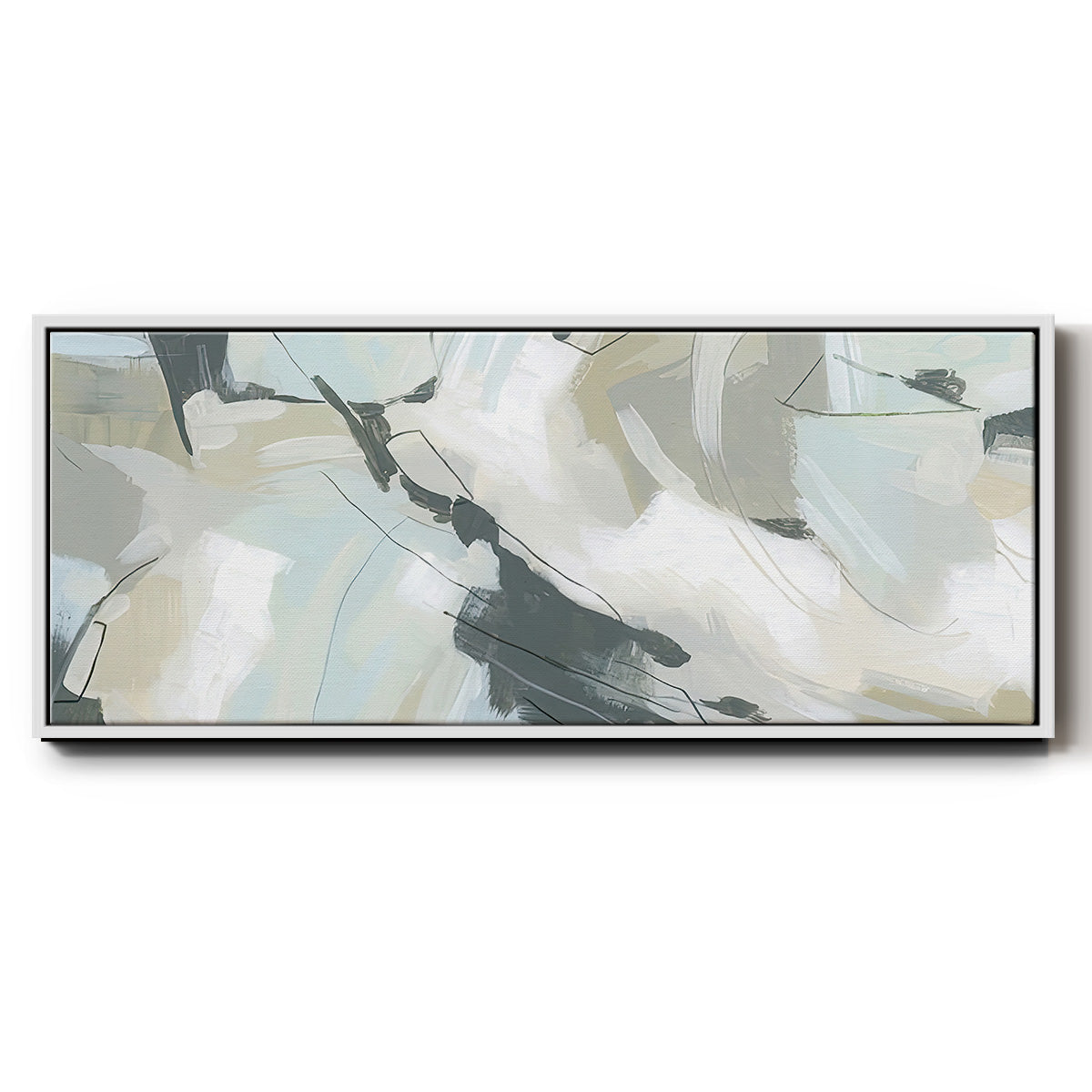 Shadow Cycle V - Floater Framed Canvas Print
