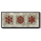 Burlap Music Snowflakes - Floater Framed Canvas Print