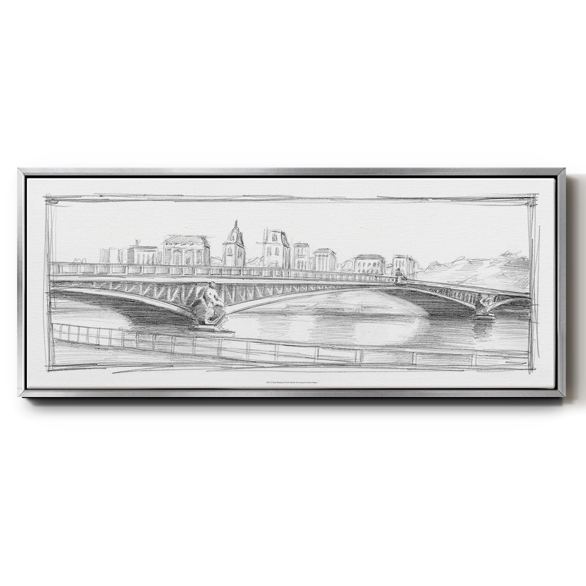 Pont Mirabeau - Floater Framed Canvas Print