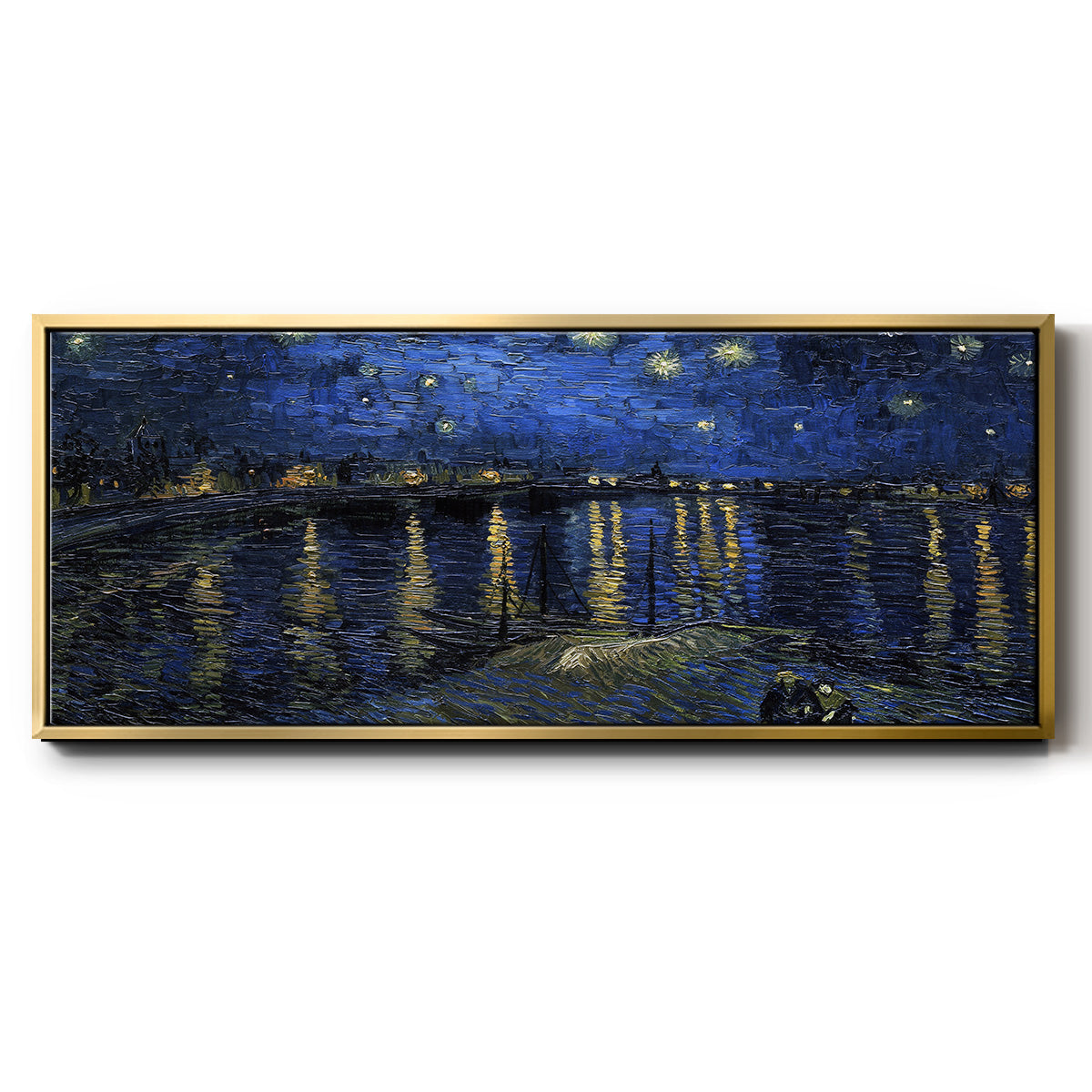 Starry Night Over the Rhone - Floater Framed Canvas Print