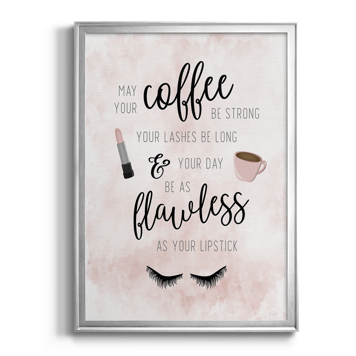 May Your Coffee Be Strong - Modern Framed Canvas Print