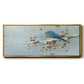 Blue Bird in Winter - Floater Framed Canvas Print