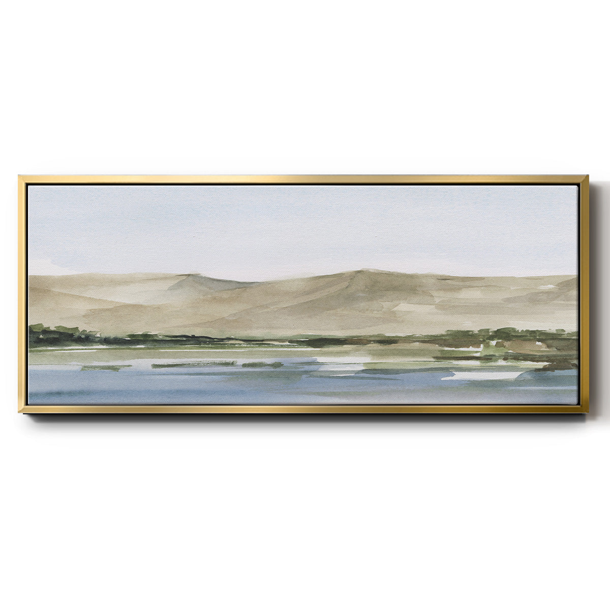 Desert Mountains I - Floater Framed Canvas Print