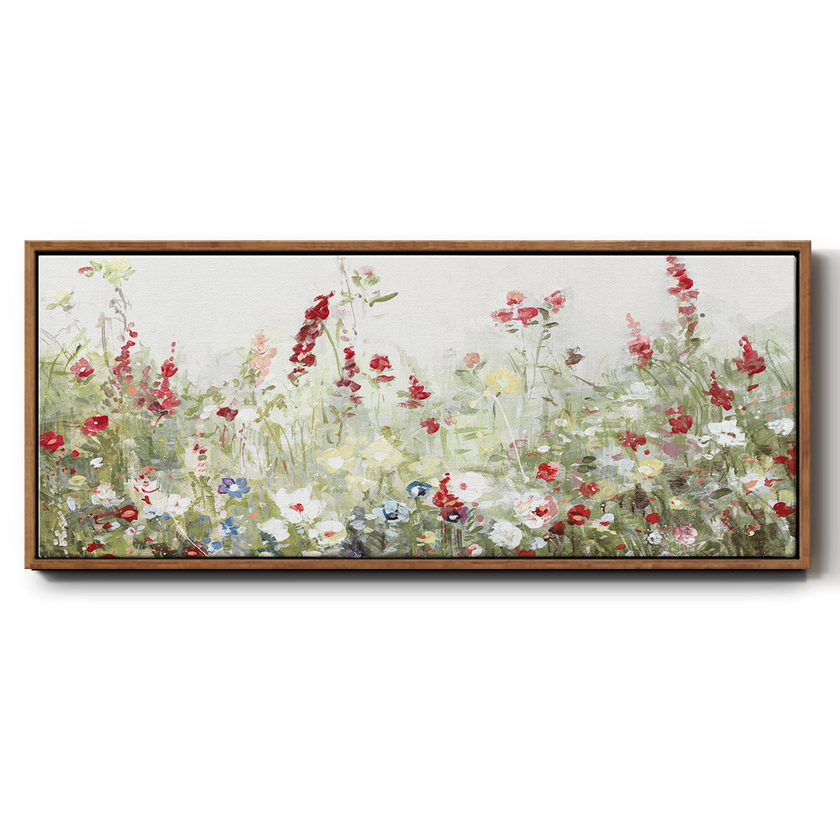 Sweet Spring Meadow - Floater Framed Canvas Print