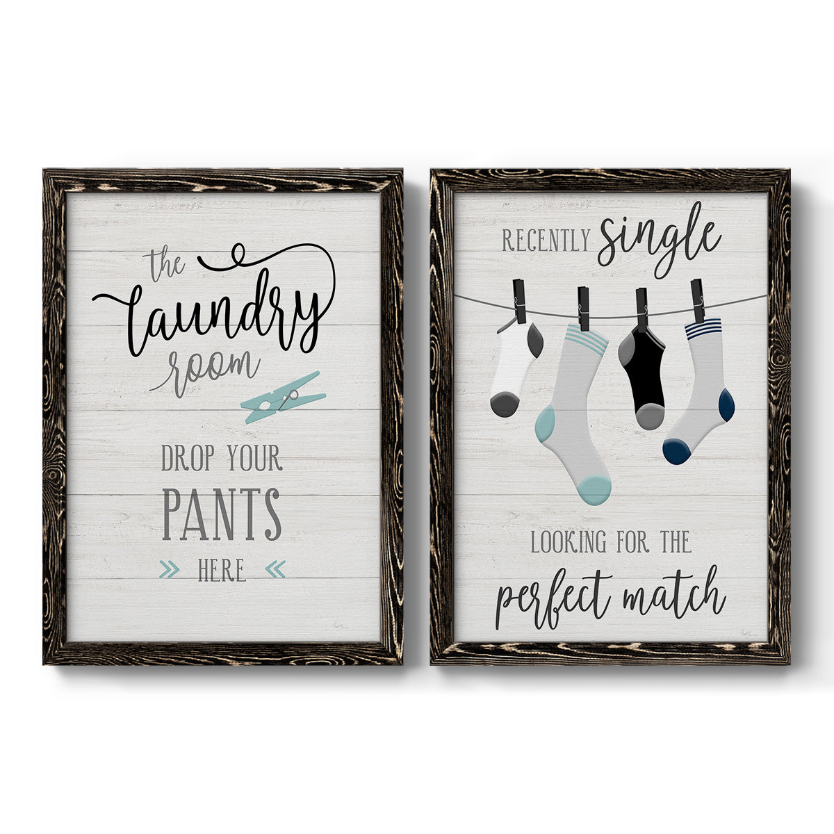 Drop Your Pants - Premium Framed Canvas 2 Piece Set - Ready to Hang