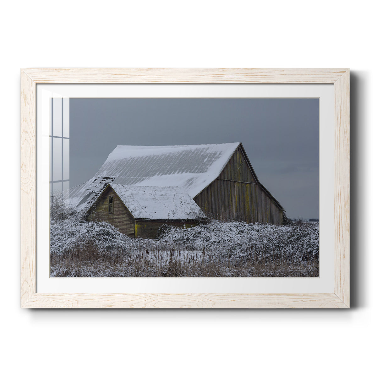 Winter Barn - Barnwood Framed Art Print