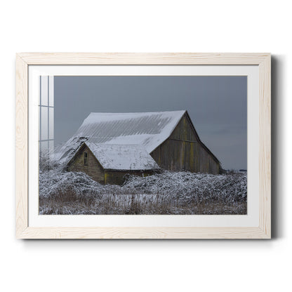 Winter Barn - Barnwood Framed Art Print