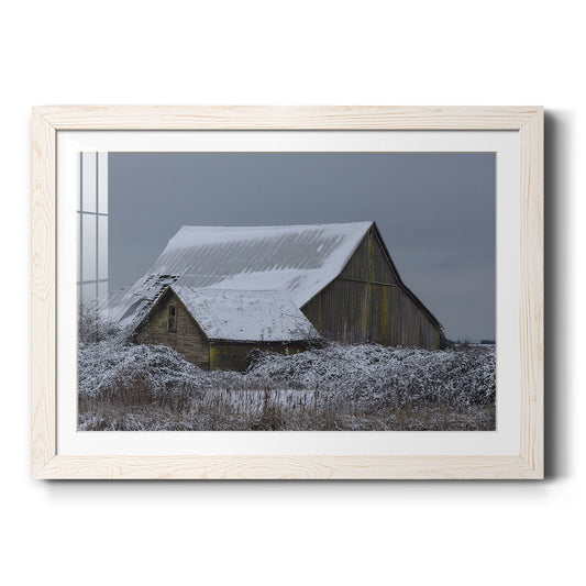 Winter Barn - Barnwood Framed Art Print
