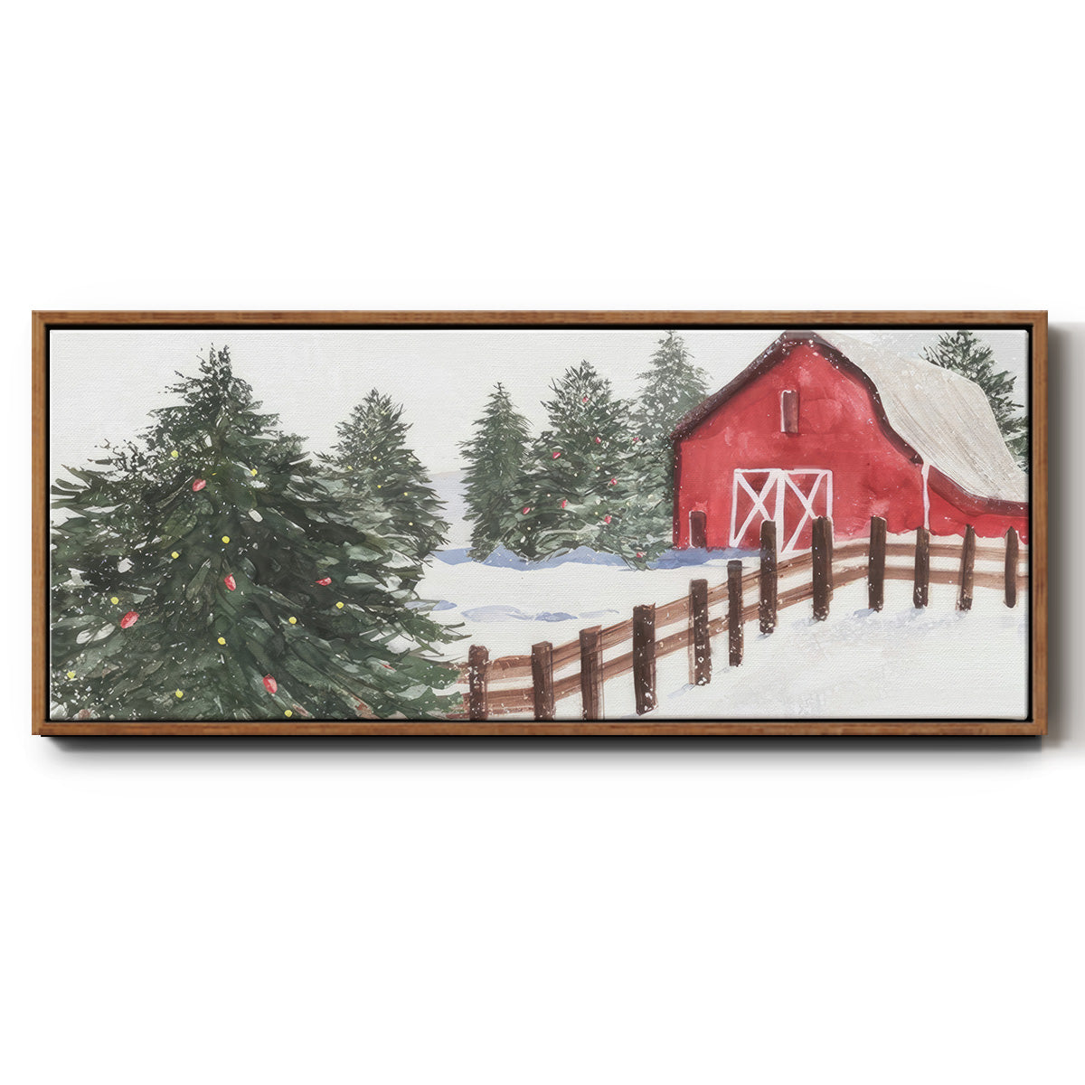 Christmas Time VI - Floater Framed Canvas Print