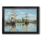 Ships Riding on the Seine - Ornate Framed Canvas Print
